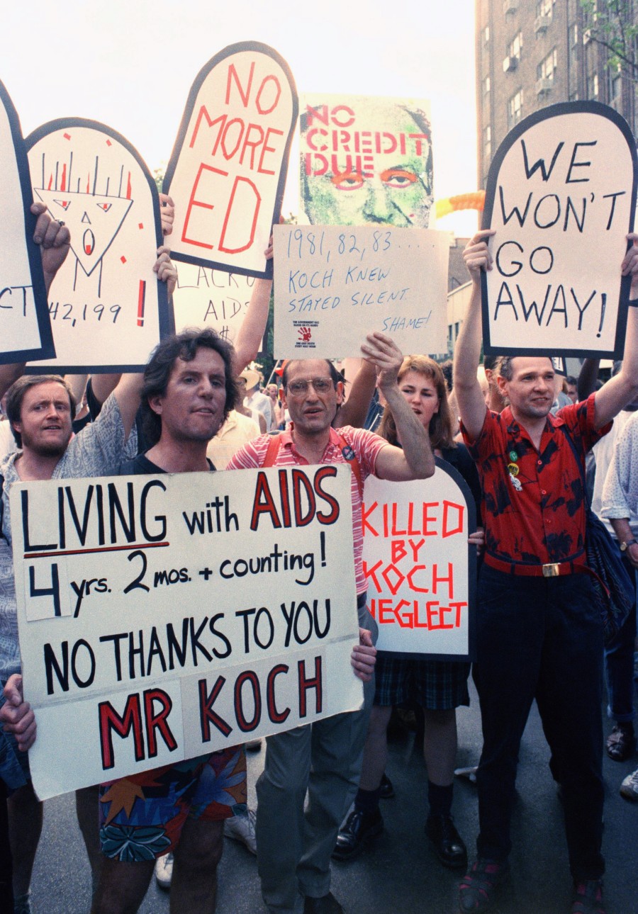 Image of protests during the AIDS crisis